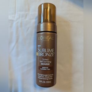 L'Oreal Paris Sublime Bronze Tinted Self-Tanning Mousse Medium 5. Oz Brand New